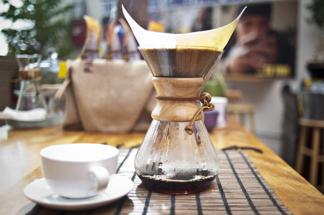 Chemex brew pot in progress