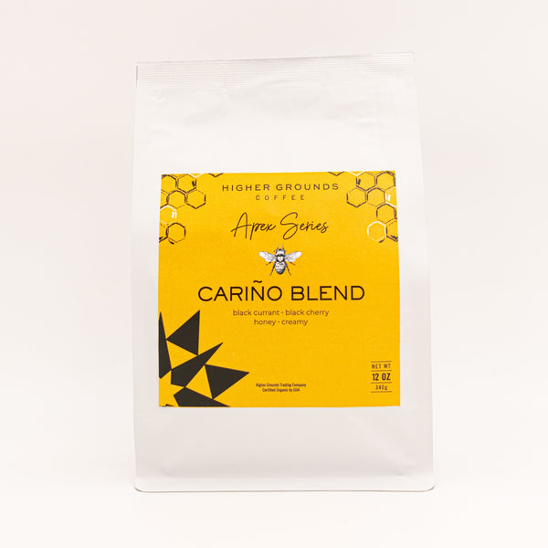 Bag of Higher Grounds Apex series Carino coffee roasted beans