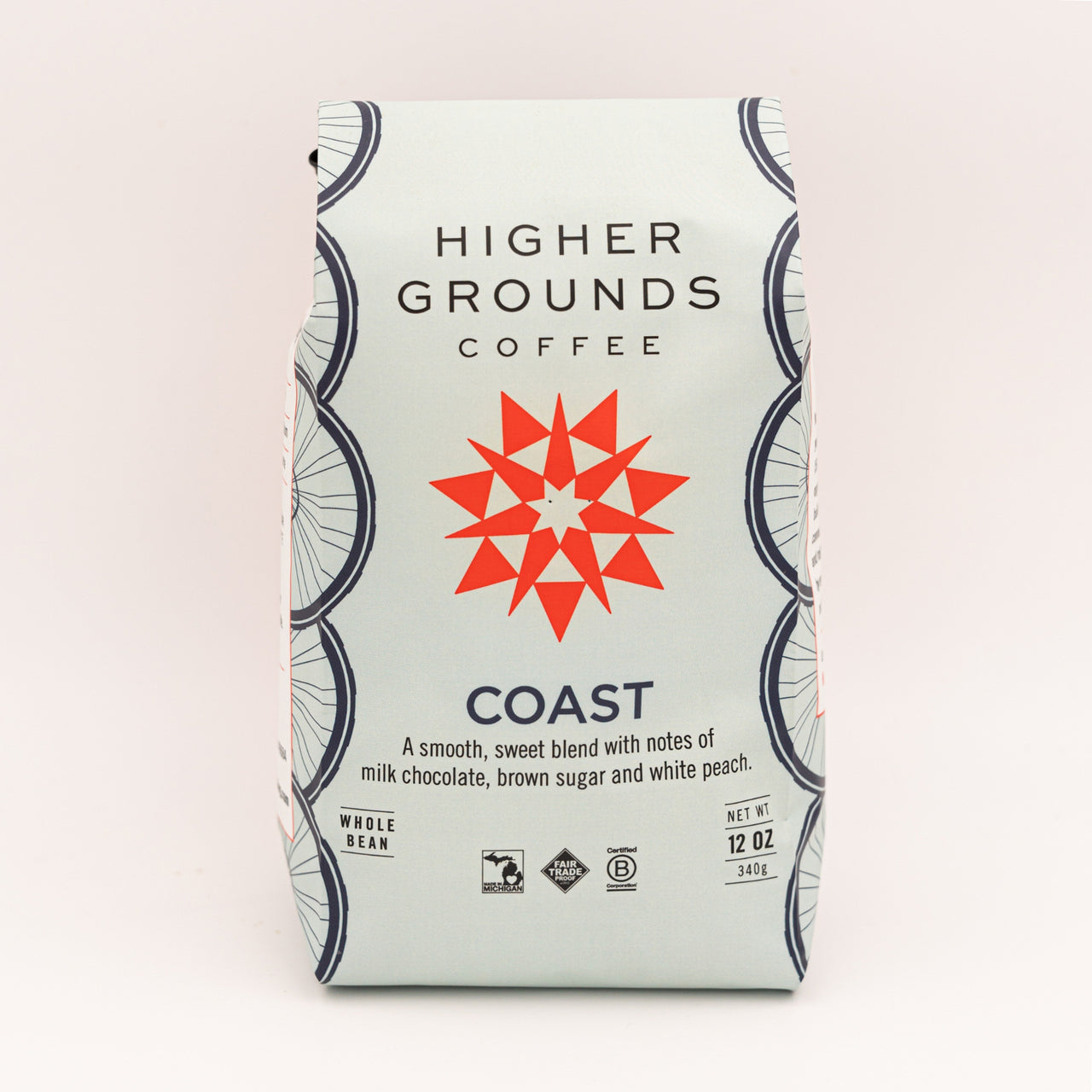 bag of Coast roasted coffee Coffees for Change seasonal blend